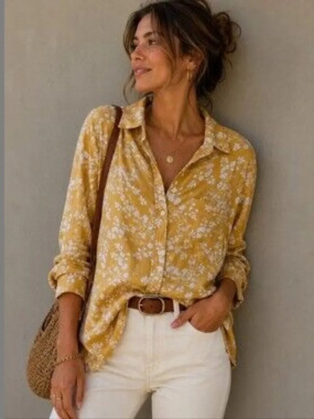 ☆ BANANA REPUBLIC Boyfriend Fit Floral Shirt